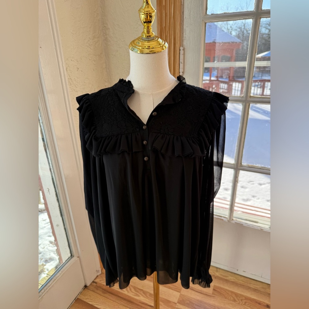 ANTHROPOLOGIE cute blouse excellent condition size L
